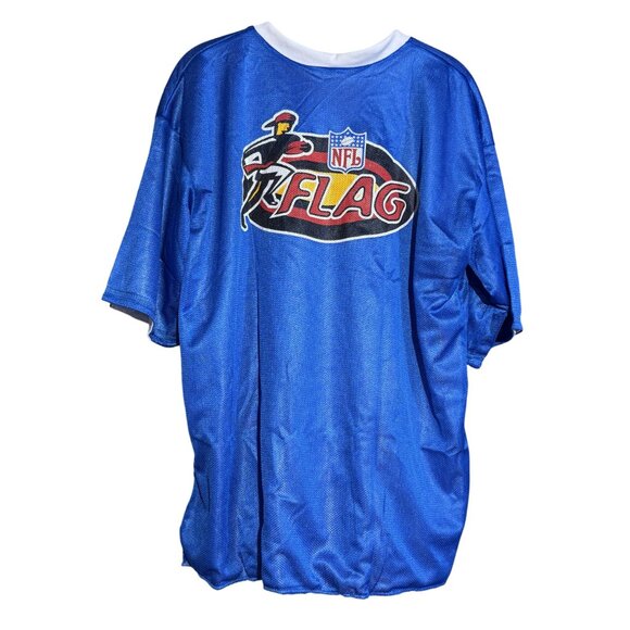 NFL Detroit Lions Nike Team Flag Football Jersey XL Blue/White 100% Polyester Me - Picture 2 of 12